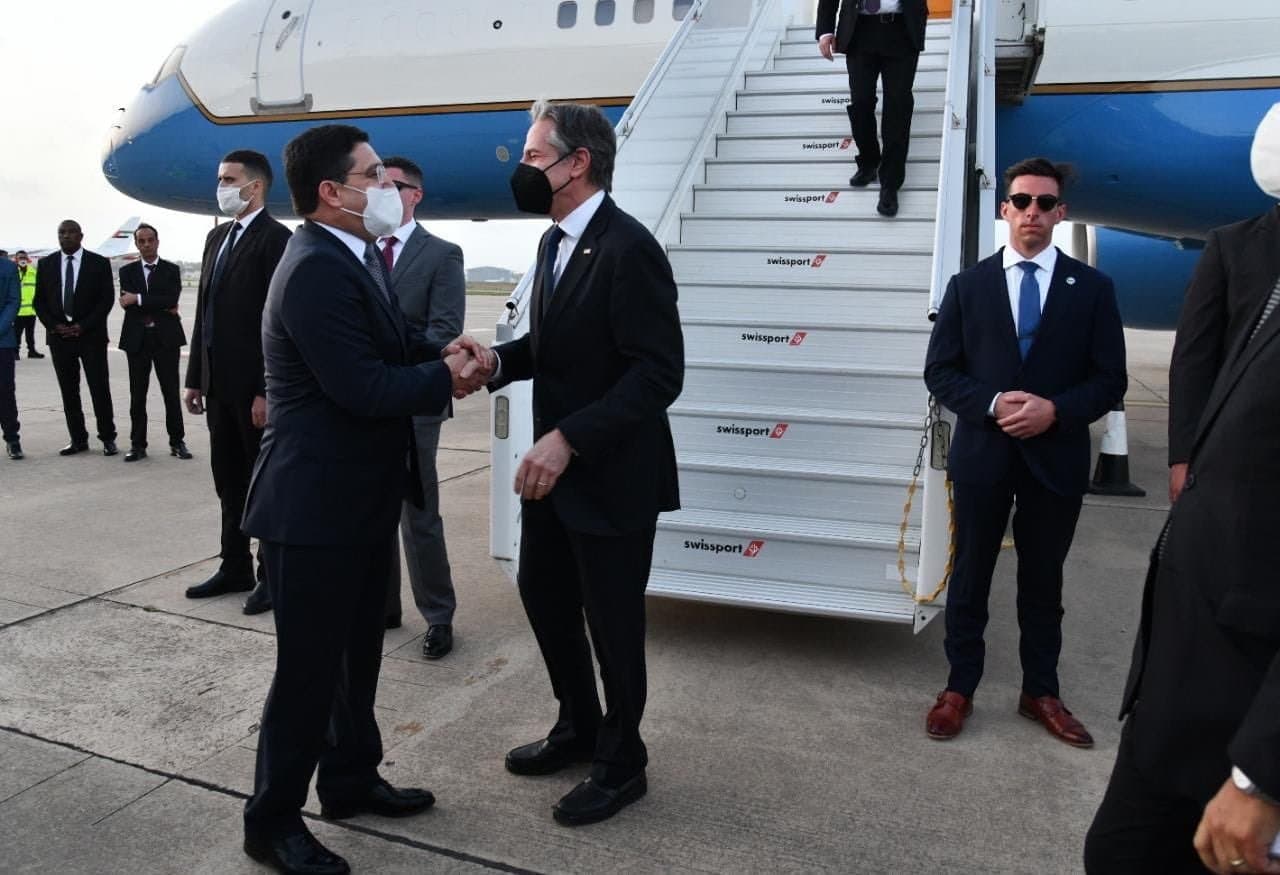 Arrivée du secrétaire d’État américain Antony Blinken au Maroc