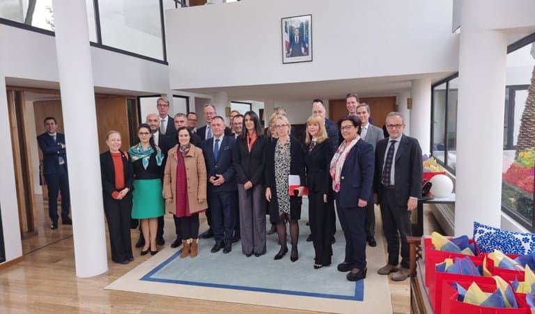 Rencontre de Madame Nadia FETTAH, Ministre de l’Economie et des Finances avec des ambassadeurs de l'Union Européenne
