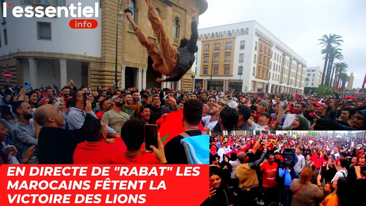 En directe de Rabat les Marocains fêtent la victoire des lions - Vidéo
