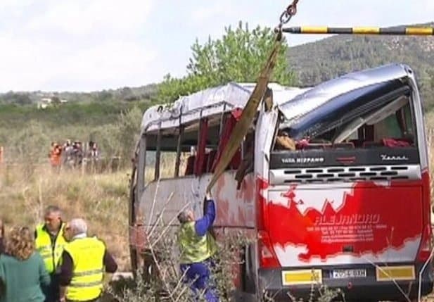 7 morts et deux blessés dans un accident d'autocar en Espagne