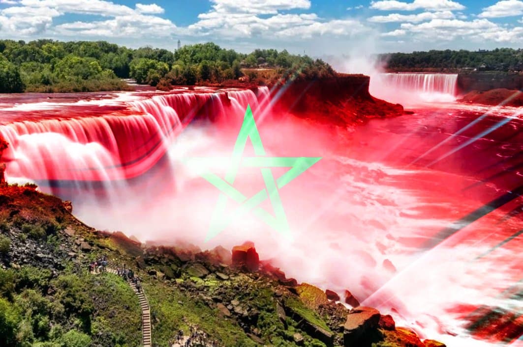 Fête du Trône-Canada: Les chutes du Niagara aux couleurs du drapeau marocain