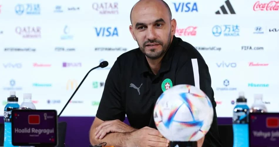 Conférence de presse de Walid Regragui en préparation des qualifications pour la Coupe du Monde 2026.