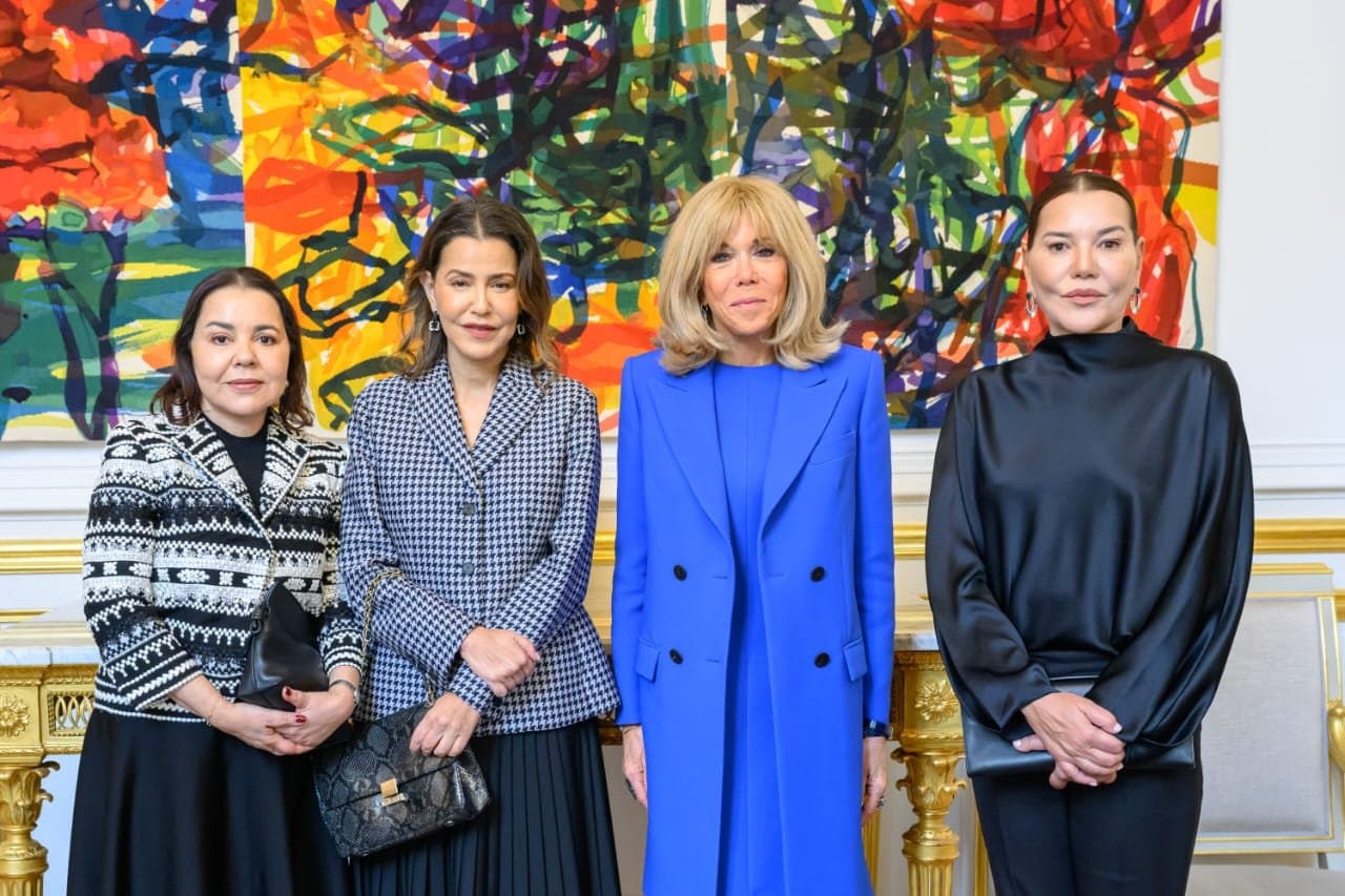 Les princesses Lalla Meryem, Lalla Asmae et Lalla Hasnaa reçues à l'Élysée sur invitation de Brigitte Macron