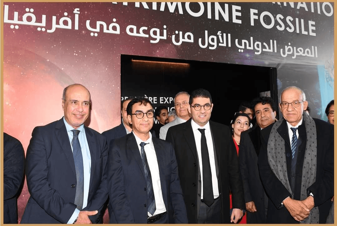 Bensaid supervise l'inauguration du premier salon international sur le patrimoine fossile.