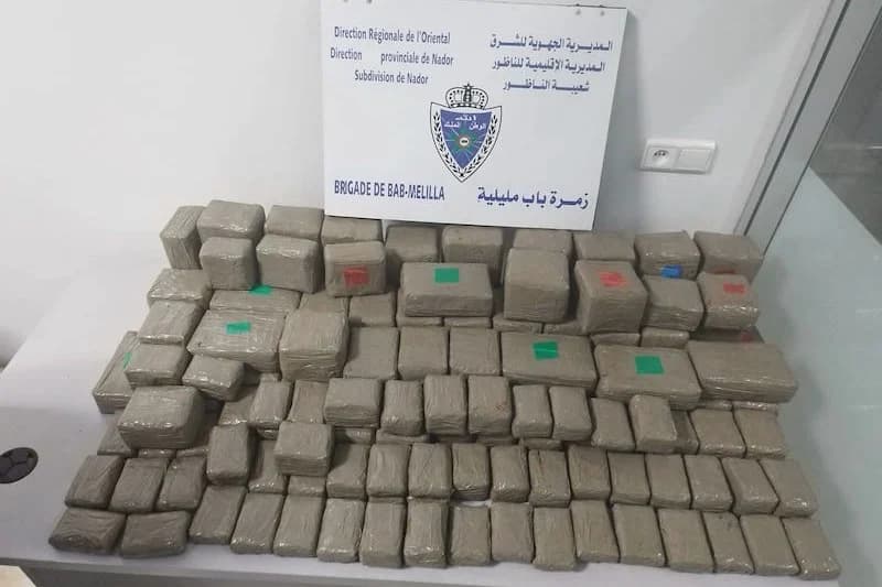 Déjouement d'une opération de contrebande de 70 kilogrammes de cannabis à Bab Mellila