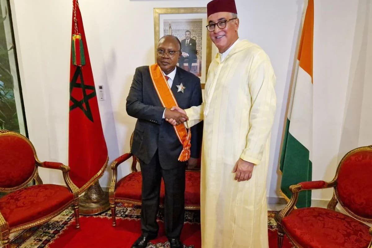 Honneur Royal pour l'Ancien Ambassadeur de Côte d'Ivoire au Maroc : Décoration de l'Ordre du Ouissam Alawite
