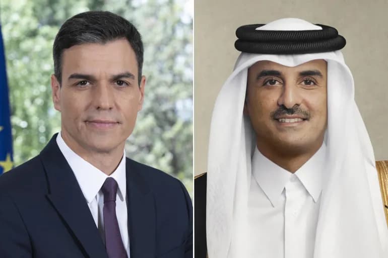 Entretien téléphonique entre le Premier ministre espagnol et l'émir du Qatar, centré sur la situation à Gaza