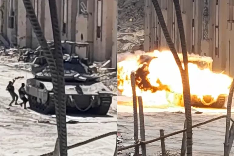"Une scène audacieuse." L'écho de l'explosion de deux résistants contre un char israélien à Rafah parmi les tweets.