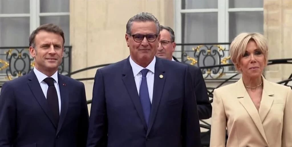 Akhannouch assiste à la réception organisée par le Président Emmanuel Macron et Brigitte Macron