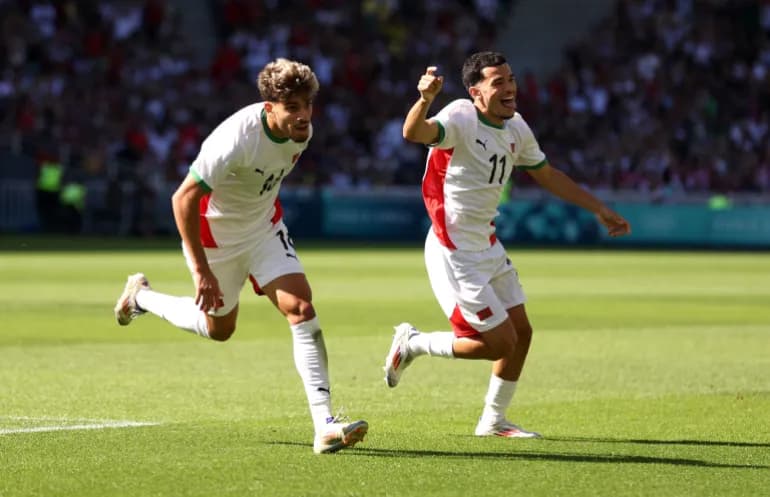 Fin de la première mi-temps : le Maroc mène 2-0 contre l'Égypte