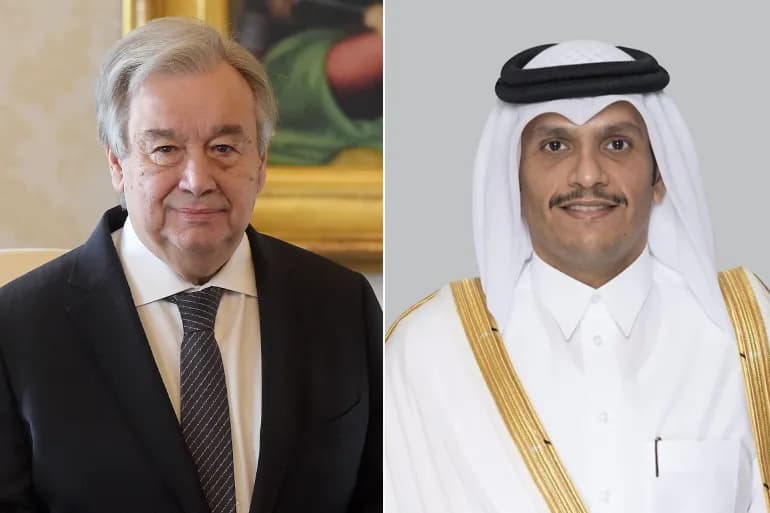 Guterres discute avec le Premier ministre du Qatar de la situation à Gaza