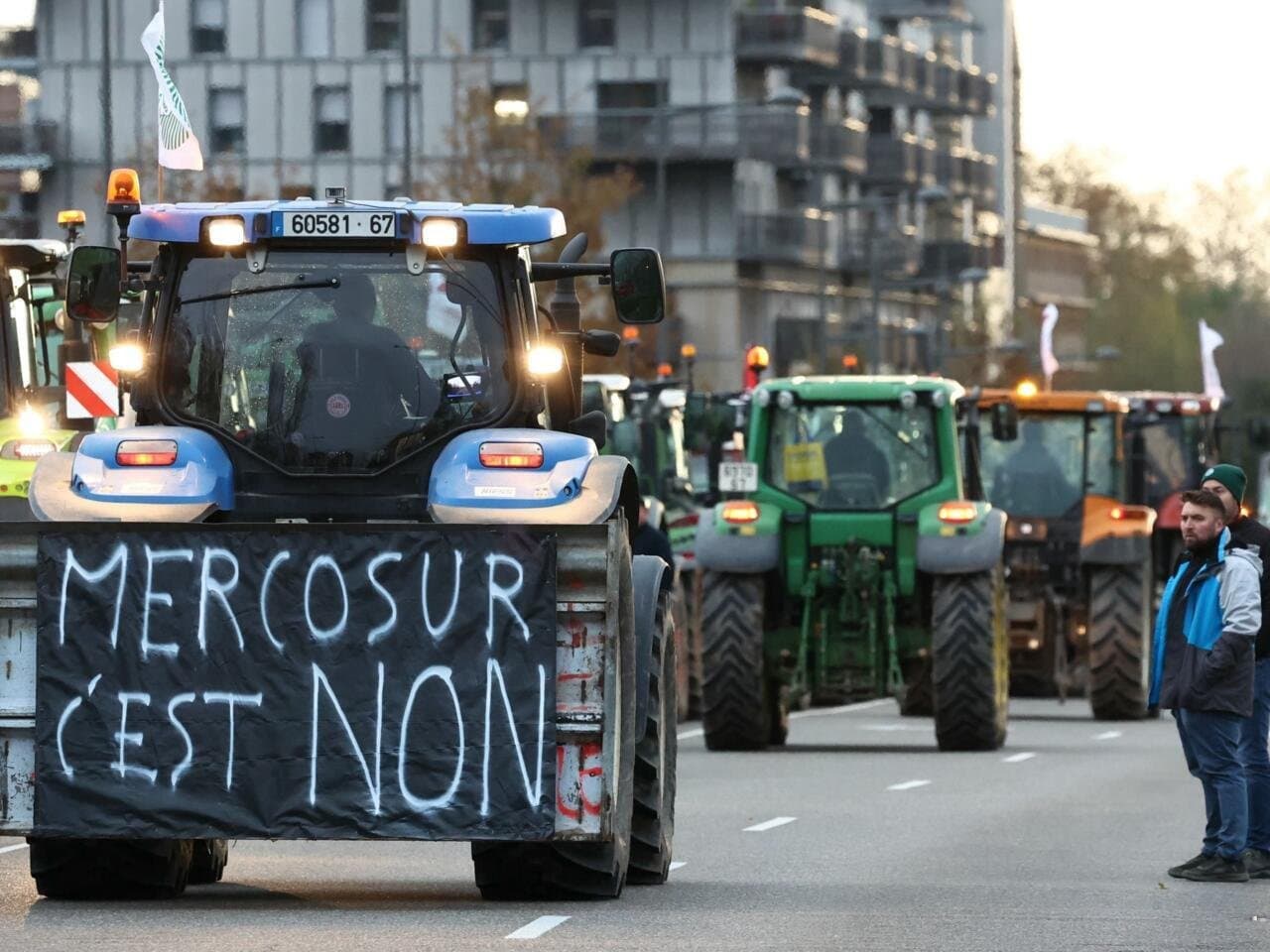 Protestation des Agriculteurs Français contre l'Accord Commercial avec le Mercosur