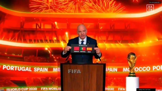 FIFA annonce que le Maroc, l’Espagne et le Portugal accueilleront le mondial2030
