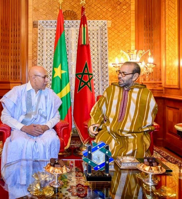 SM le Roi reçoit le Président mauritanien Mohamed Ould Ghazouani