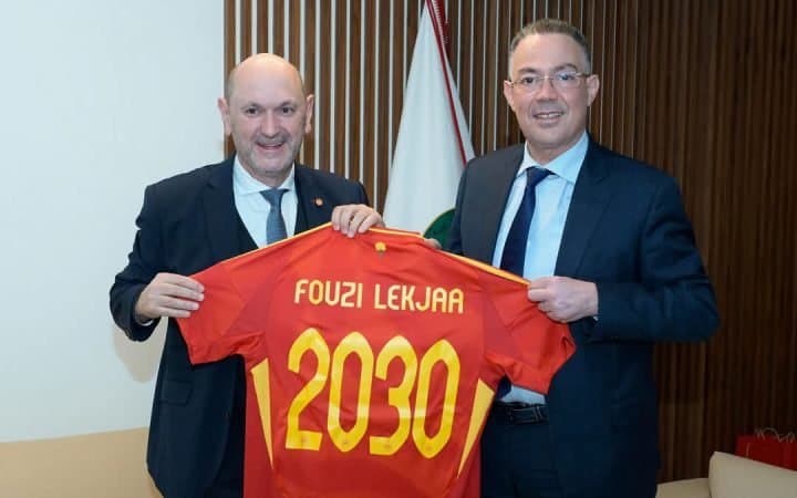 Lekjaa reçoit le président de la Fédération espagnole de football