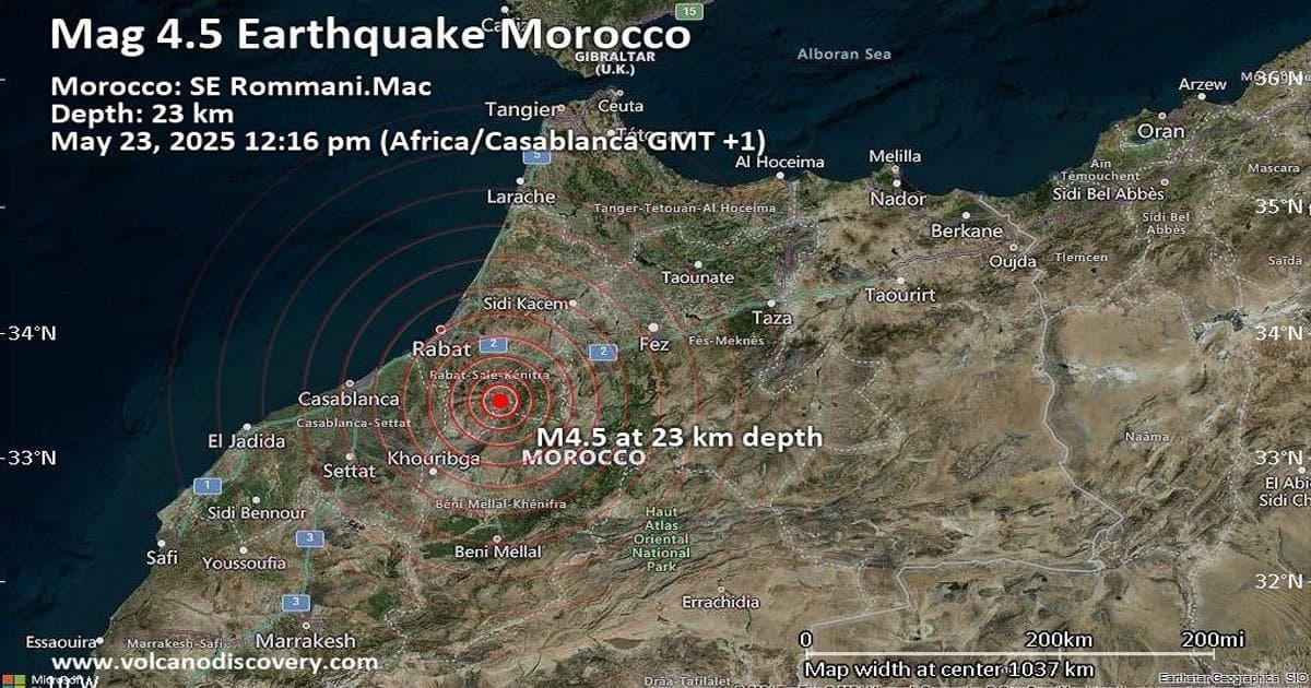 Séisme de magnitude 4,5 enregistré près de Rommani