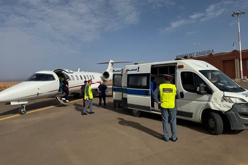 Enfant transféré d’urgence en avion médicalisé de Zagora à Rabat
