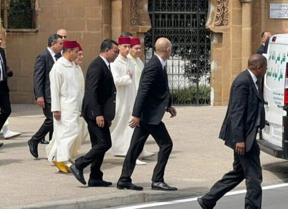Funérailles de Abdelouahed Radi en présence de SAR le Prince Héritier Moulay El Hassan et SAR le Prince Moulay Rachid