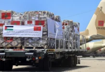 100 tonnes d’aide pour Gaza sur ordre du SM Roi